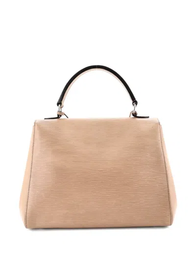 Pre-owned Louis Vuitton Cluny Top Handle Bag Epi Leather Mm Satchel In Neutral