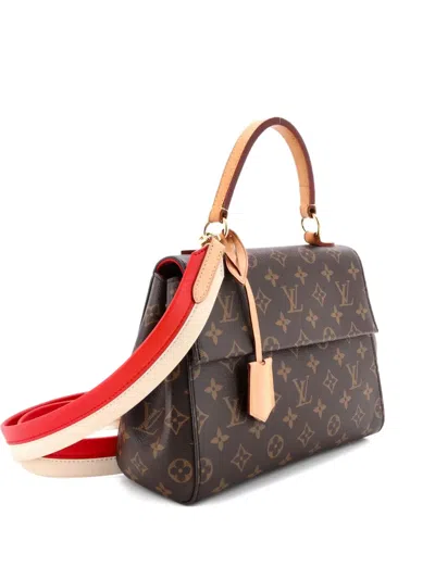 Pre-owned Louis Vuitton Cluny Top Handle Bag Monogram Canvas Bb Satchel In Brown