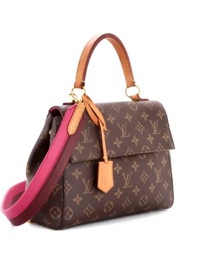 Pre-owned Louis Vuitton Cluny Top Handle Bag Monogram Canvas Bb Satchel In Brown