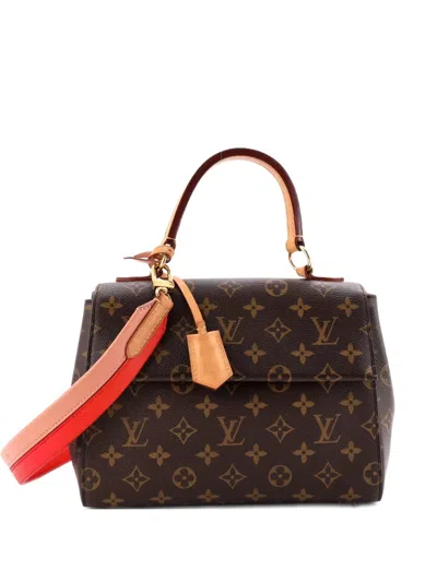 Pre-owned Louis Vuitton Cluny Top Handle Bag Monogram Canvas Bb Satchel In Brown