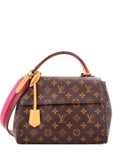 Pre-owned Louis Vuitton Cluny Top Handle Bag Monogram Canvas Bb Satchel In Brown