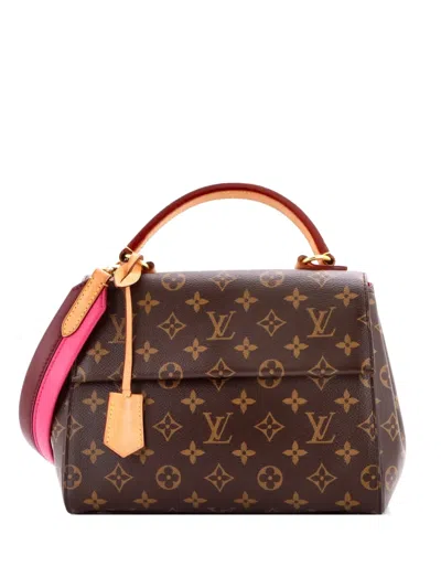 Pre-owned Louis Vuitton Cluny Top Handle Bag Monogram Canvas Bb Satchel In Brown