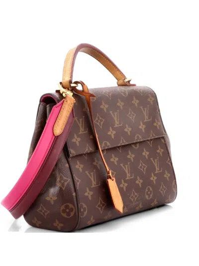 Pre-owned Louis Vuitton Cluny Top Handle Bag Monogram Canvas Bb Satchel In Brown