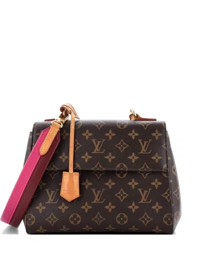 Pre-owned Louis Vuitton Cluny Top Handle Bag Monogram Canvas Bb Satchel In Brown