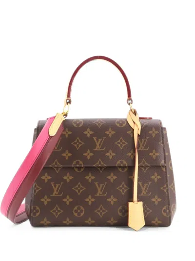 Pre-owned Louis Vuitton Cluny Top Handle Bag Monogram Canvas Bb Satchel In Brown