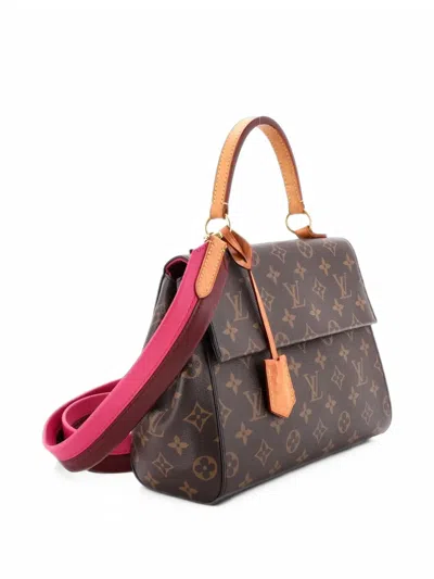 Pre-owned Louis Vuitton Cluny Top Handle Bag Monogram Canvas Bb Satchel In Brown