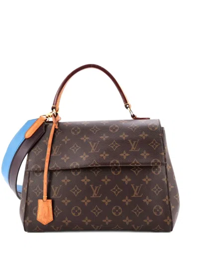 Pre-owned Louis Vuitton Cluny Top Handle Bag Monogram Canvas Mm Shoulder Bag In Brown