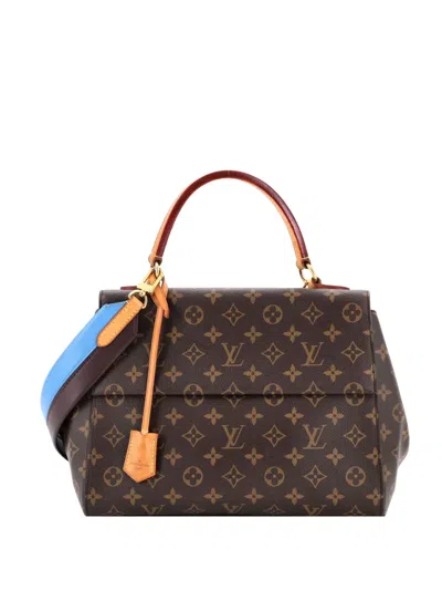 Pre-owned Louis Vuitton Cluny Top Handle Bag Monogram Canvas Mm Shoulder Bag In Brown