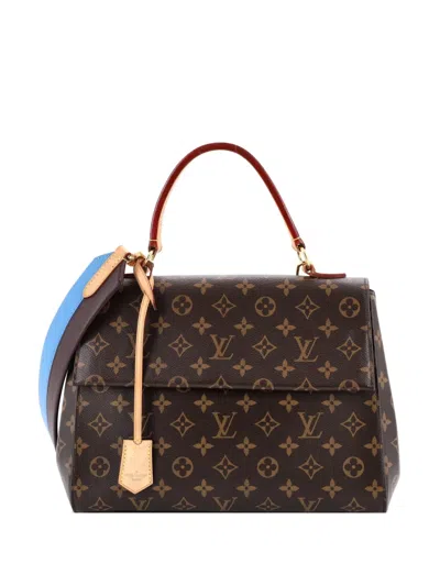 Pre-owned Louis Vuitton Cluny Top Handle Bag Monogram Canvas Mm Shoulder Bag In Brown