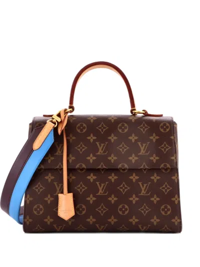 Pre-owned Louis Vuitton Cluny Top Handle Bag Monogram Canvas Mm Shoulder Bag In Brown