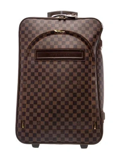 Pre-owned Louis Vuitton Coat Canvas Suitcase In Brown