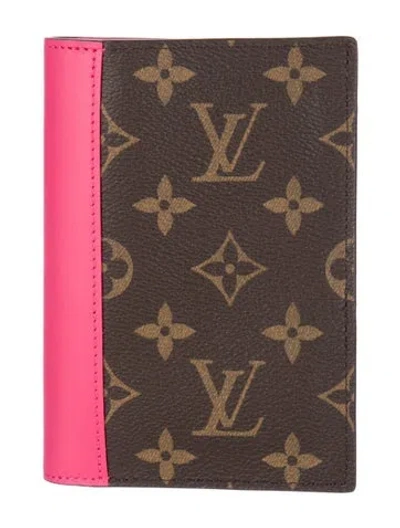 Pre-owned Louis Vuitton Coated Canvas Card Holder In Brown