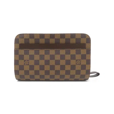 Pre-owned Louis Vuitton Coated Canvas Clutch Bag Handbag () In Multi