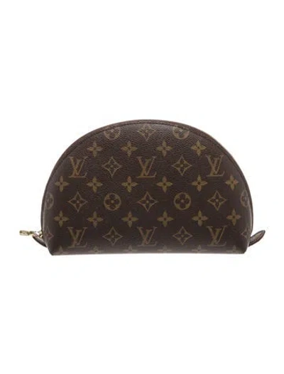 Pre-owned Louis Vuitton Coated Canvas Cosmetic Bag In Brown