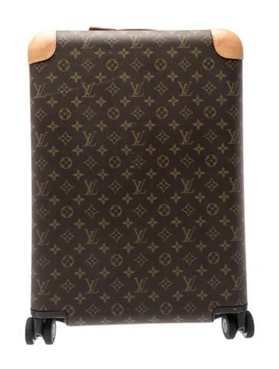 Pre-owned Louis Vuitton Coated Canvas Horizon 55 Suitcase In Brown