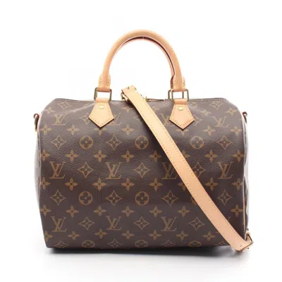 Pre-owned Louis Vuitton Coated Canvas Leather Handbag () In Brown