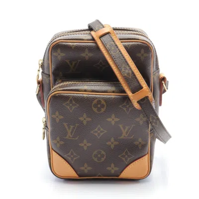 Pre-owned Louis Vuitton Coated Canvas Leather Shoulder Bag () In Brown