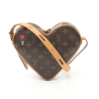 Pre-owned Louis Vuitton Coated Canvas Leather Shoulder Bag () In Brown