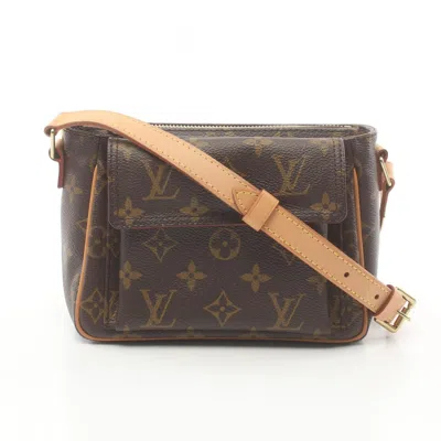 Pre-owned Louis Vuitton Coated Canvas Leather Shoulder Bag () In Brown