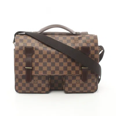 Pre-owned Louis Vuitton Coated Canvas Leather Shoulder Bag () In Brown