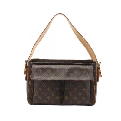 Pre-owned Louis Vuitton Coated Canvas Leather Shoulder Bag () In Brown