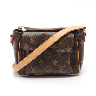 Pre-owned Louis Vuitton Coated Canvas Leather Shoulder Bag () In Brown