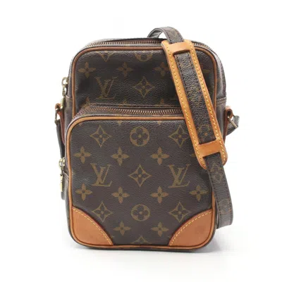 Pre-owned Louis Vuitton Coated Canvas Leather Shoulder Bag () In Brown