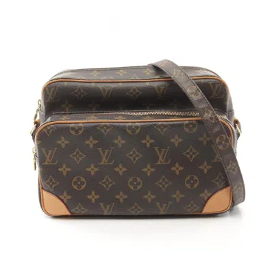 Pre-owned Louis Vuitton Coated Canvas Leather Shoulder Bag () In Brown