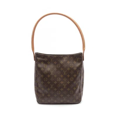 Pre-owned Louis Vuitton Coated Canvas Leather Shoulder Bag () In Brown