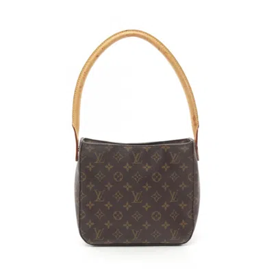 Pre-owned Louis Vuitton Coated Canvas Leather Shoulder Bag () In Brown