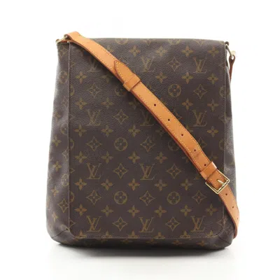 Pre-owned Louis Vuitton Coated Canvas Leather Shoulder Bag () In Brown