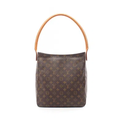 Pre-owned Louis Vuitton Coated Canvas Leather Shoulder Bag () In Brown