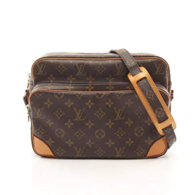 Pre-owned Louis Vuitton Coated Canvas Leather Shoulder Bag () In Brown