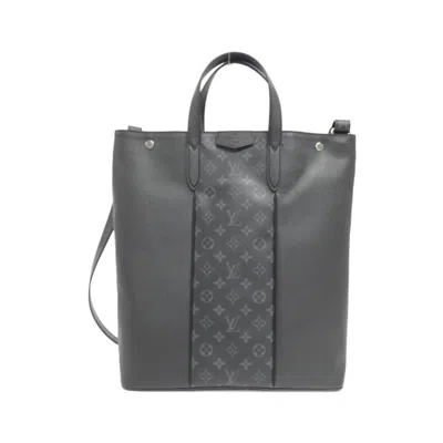Pre-owned Louis Vuitton Coated Canvas Leather Tote Bag () In Black