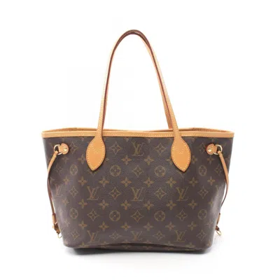 Pre-owned Louis Vuitton Coated Canvas Leather Tote Bag () In Brown