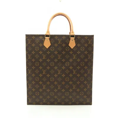 Pre-owned Louis Vuitton Coated Canvas Leather Tote Bag () In Brown