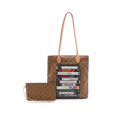 Pre-owned Louis Vuitton Coated Canvas Leather Tote Bag () In Brown