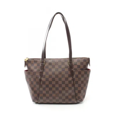 Pre-owned Louis Vuitton Coated Canvas Leather Tote Bag () In Brown