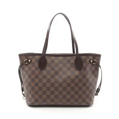 Pre-owned Louis Vuitton Coated Canvas Leather Tote Bag () In Brown