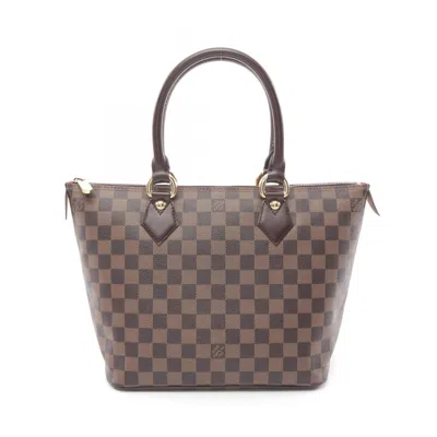 Pre-owned Louis Vuitton Coated Canvas Leather Tote Bag () In Brown