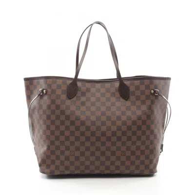 Pre-owned Louis Vuitton Coated Canvas Leather Tote Bag () In Brown