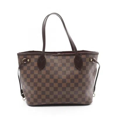 Pre-owned Louis Vuitton Coated Canvas Leather Tote Bag () In Brown