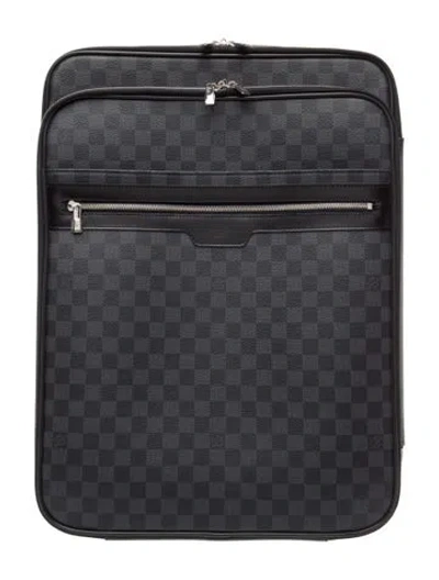 Pre-owned Louis Vuitton Coated Canvas Suitcase In Black
