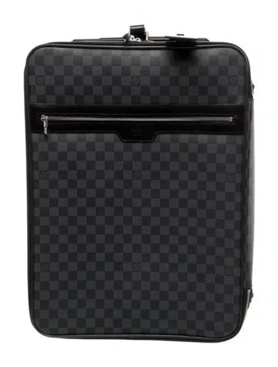 Pre-owned Louis Vuitton Coated Canvas Suitcase In Grey