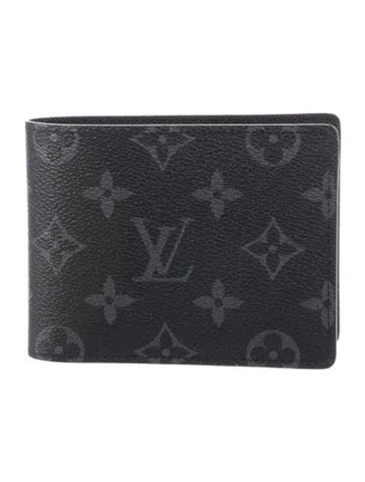 Pre-owned Louis Vuitton Coated Canvas Wallet In Black