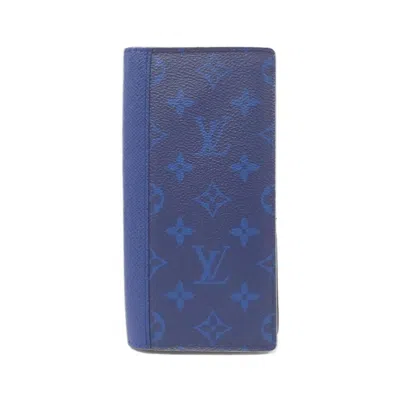 Pre-owned Louis Vuitton Cobalt Coated Canvas Leather Coin Purse/coin Case () In Blue