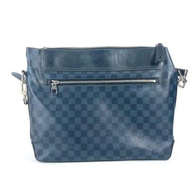 Pre-owned Louis Vuitton Cobalt Galle Navy Damier Canvas Shoulder Bag ()