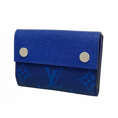 Pre-owned Louis Vuitton Cobalt Wallet (tri-fold) () In Blue