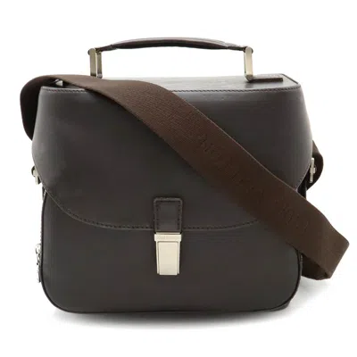 Pre-owned Louis Vuitton Coffee Dark Brown Leather Handbag Shoulder Bag () In Coffee, Dark Brown