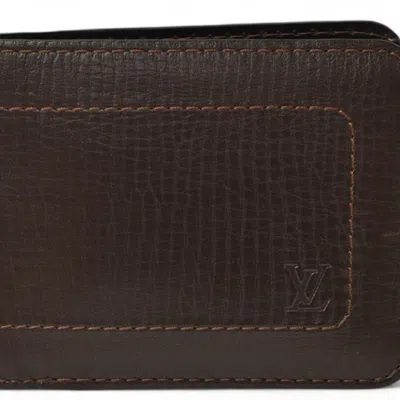 Pre-owned Louis Vuitton Coffee Leather Wallet (bi-fold) () In Brown